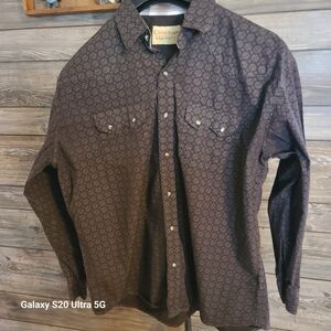 Cowboy Legend Men's Brown Patterned Casual Shirt